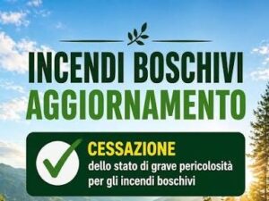 TERMINE DEL PERIODO DI GRAVE PERICOLO PER GLI INCENDI BOSCHIVI